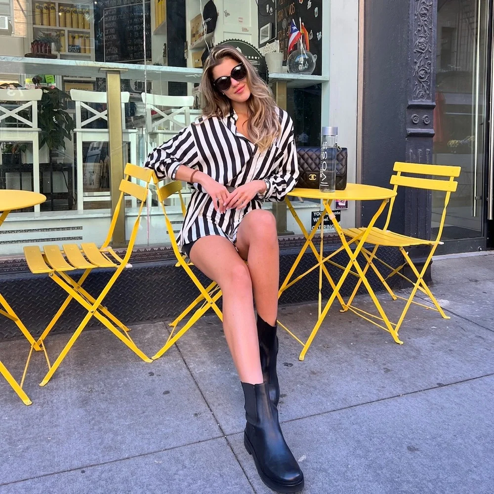 Dillon Shirt in Black & White BLANCA - Picture 9 of 11